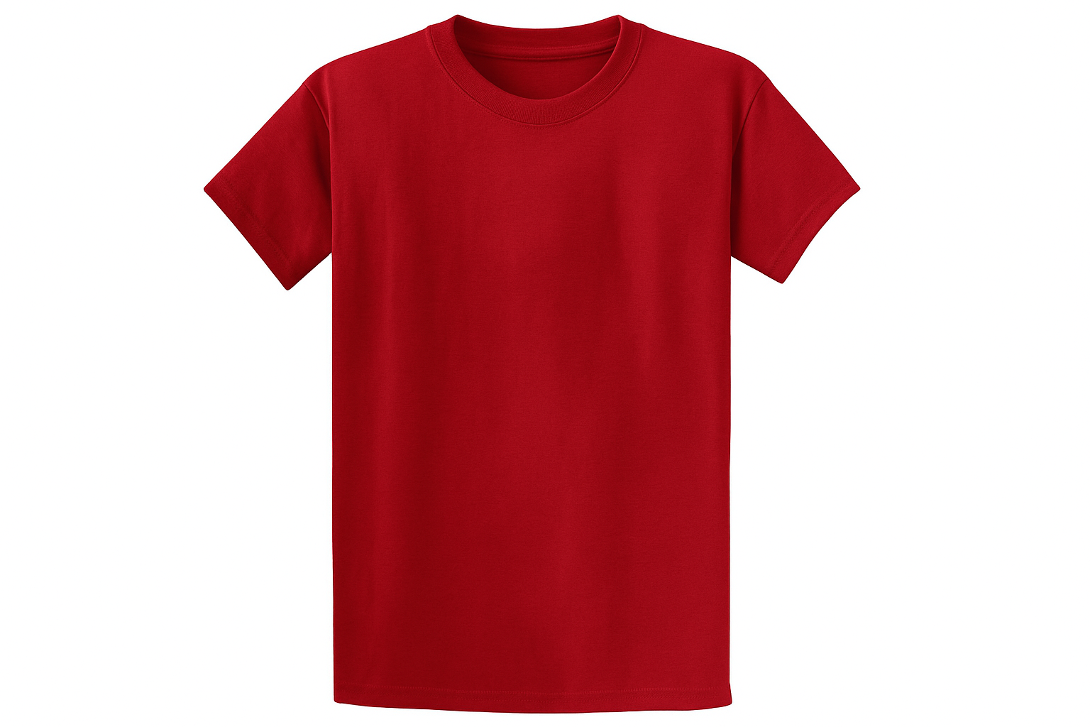 Clean red t-shirt without label