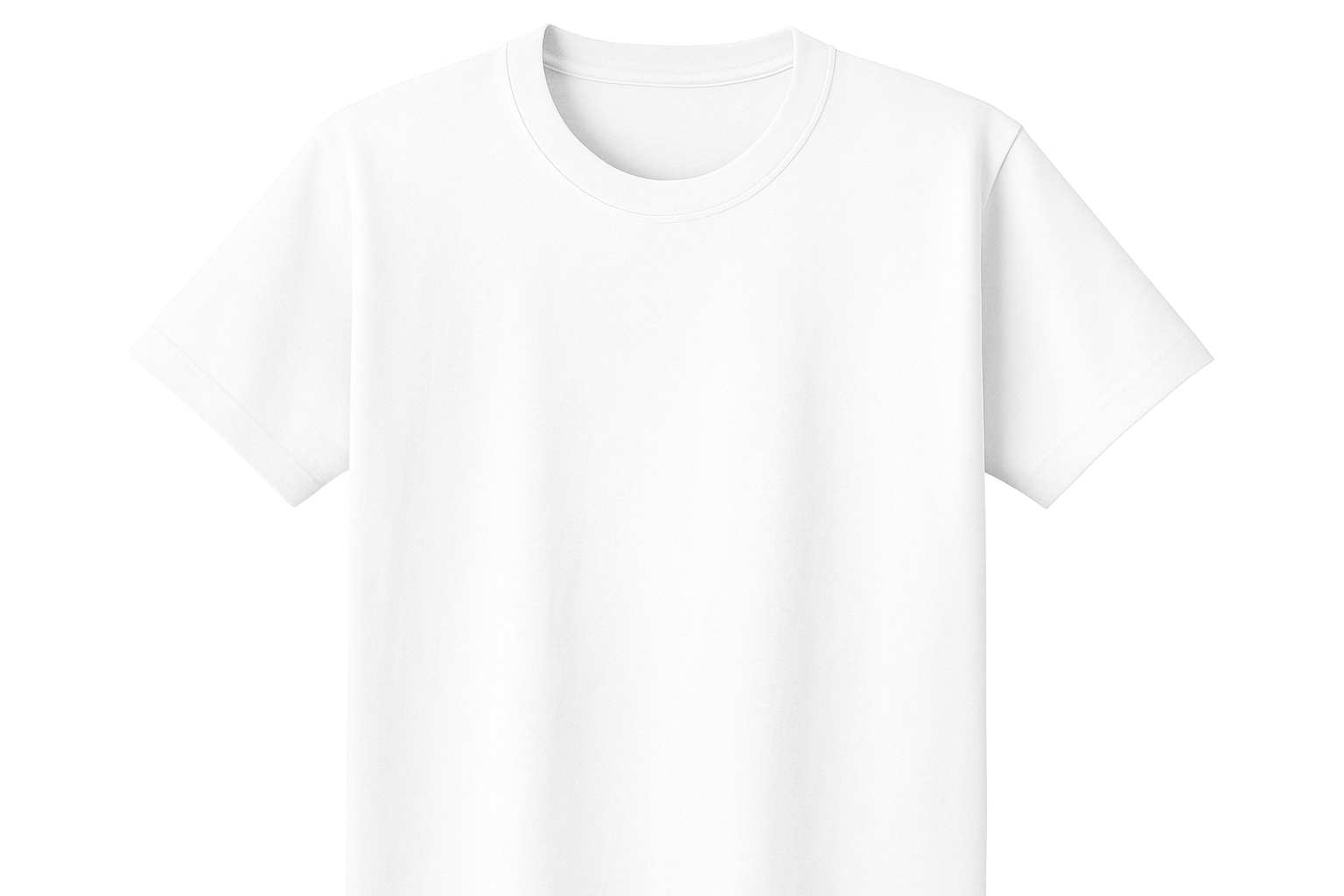 Clean white t-shirt without label