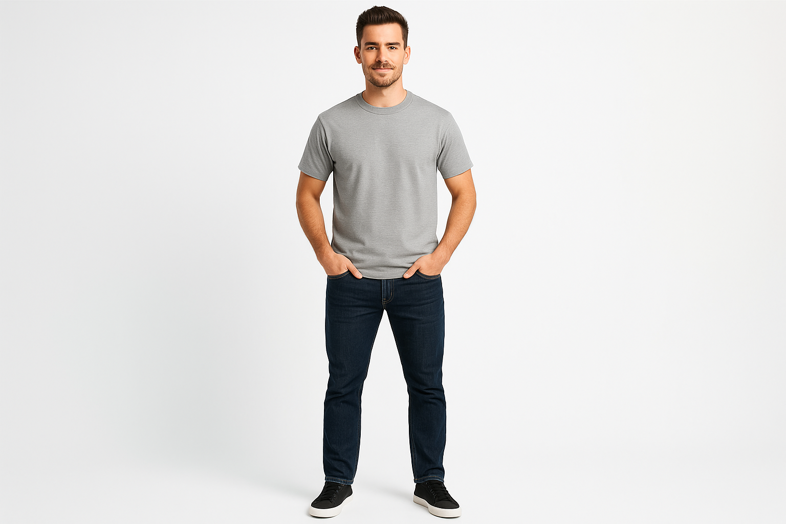 Variation 1 - Confident full body shot with natural standing pose